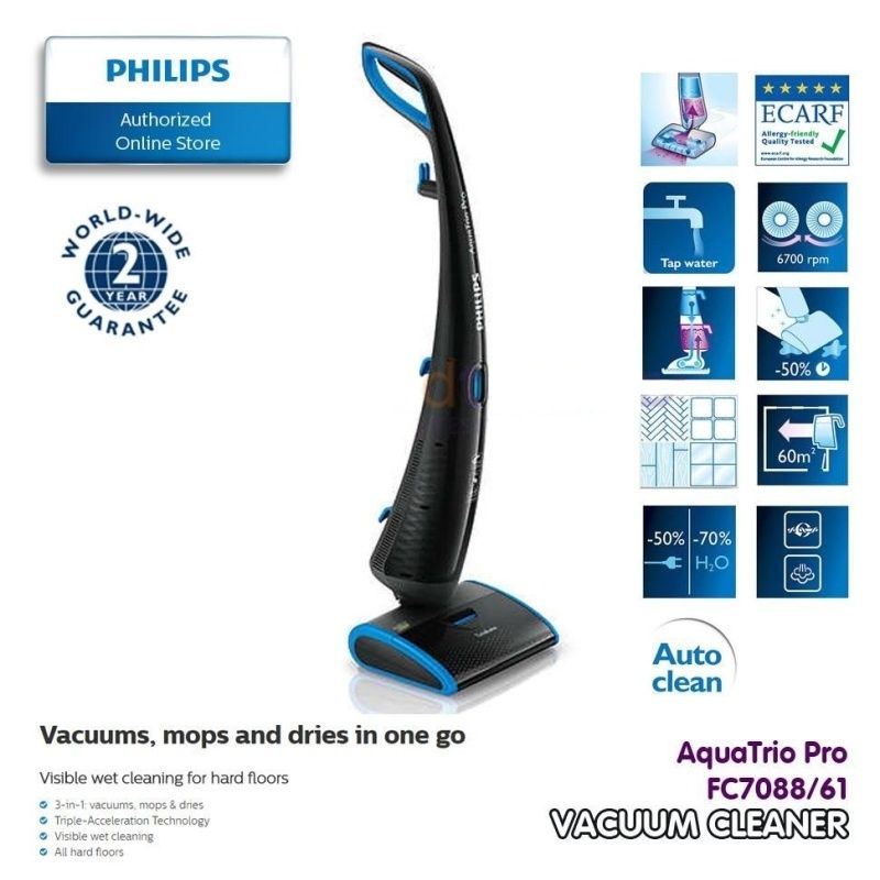 Мощный моющий пылесос Philips AquaTrio Pro FC7088