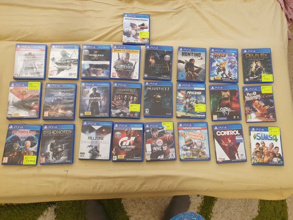 Диски с играми ps4