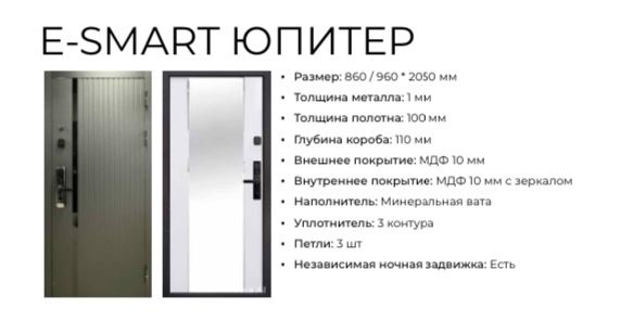Входная дверь с встроенным электронным замком