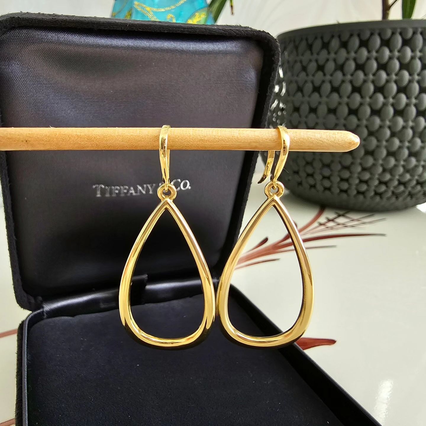 Продам серьги Тиффани из желтого золота 750пробы