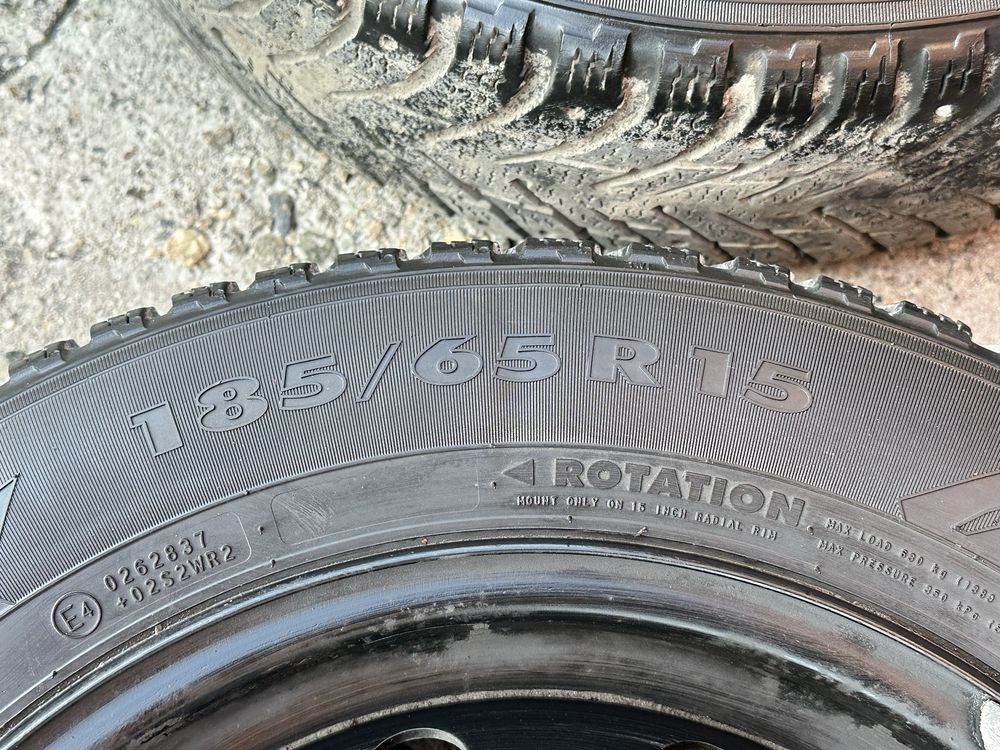 Колёса R15 разболтовка 4*100 с зимней резиной 185/65 15 Nokian