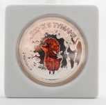 ОСТРОВА КУКА: ЕЖИК В ТУМАНЕ 5 долларов 2011 PROOF серебро 1 унция