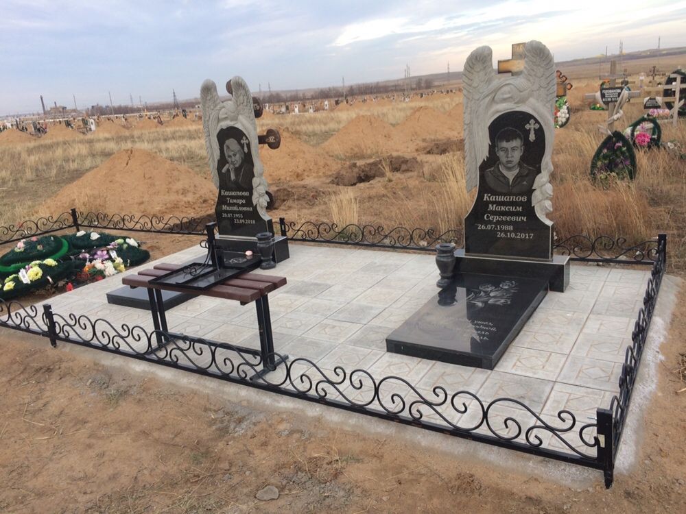 Памятники-Ескерткiштер установки и брусчатки, керамогранита