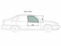 Стекло переднее правое опускное  Daewoo Nexia