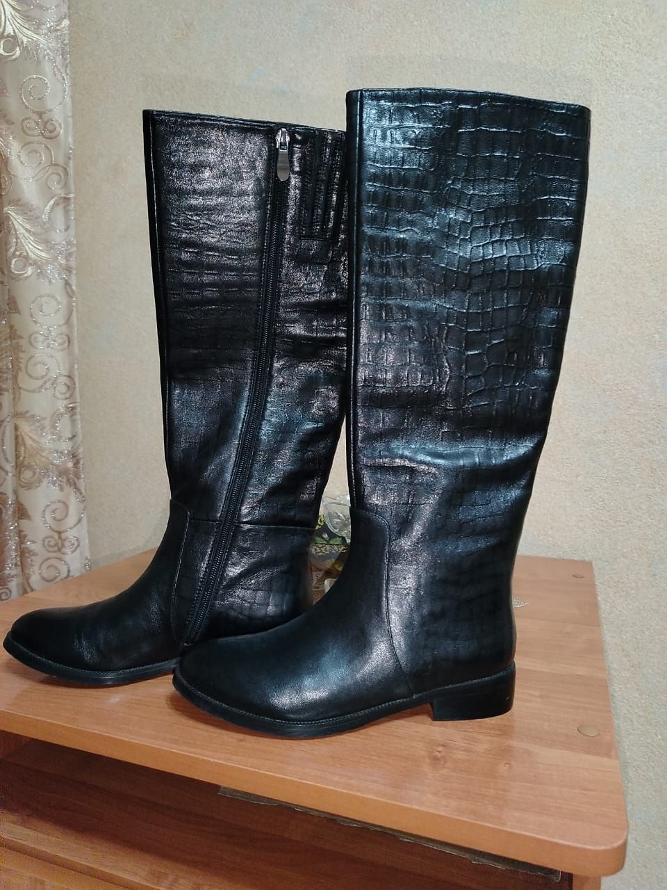Сапоги деми кожа