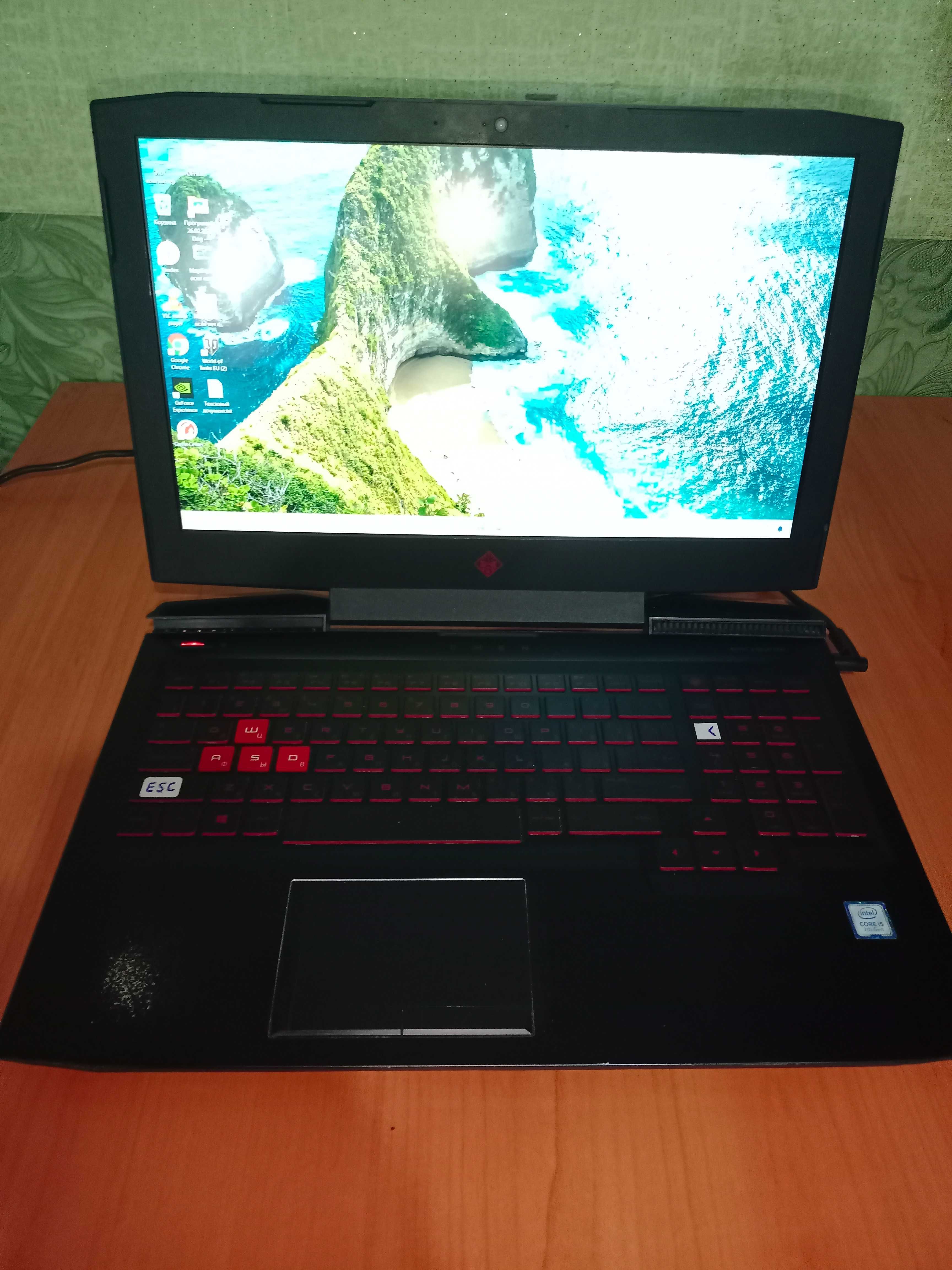 Игровой HP OMEN Core i5-7300HQ GTX-1050-4GB 16GB-DDR4 SSD256+500GB FHD