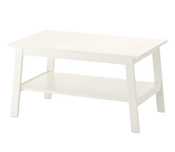 Журнальный стол, белый 90×55 см IKEA LUNNARP