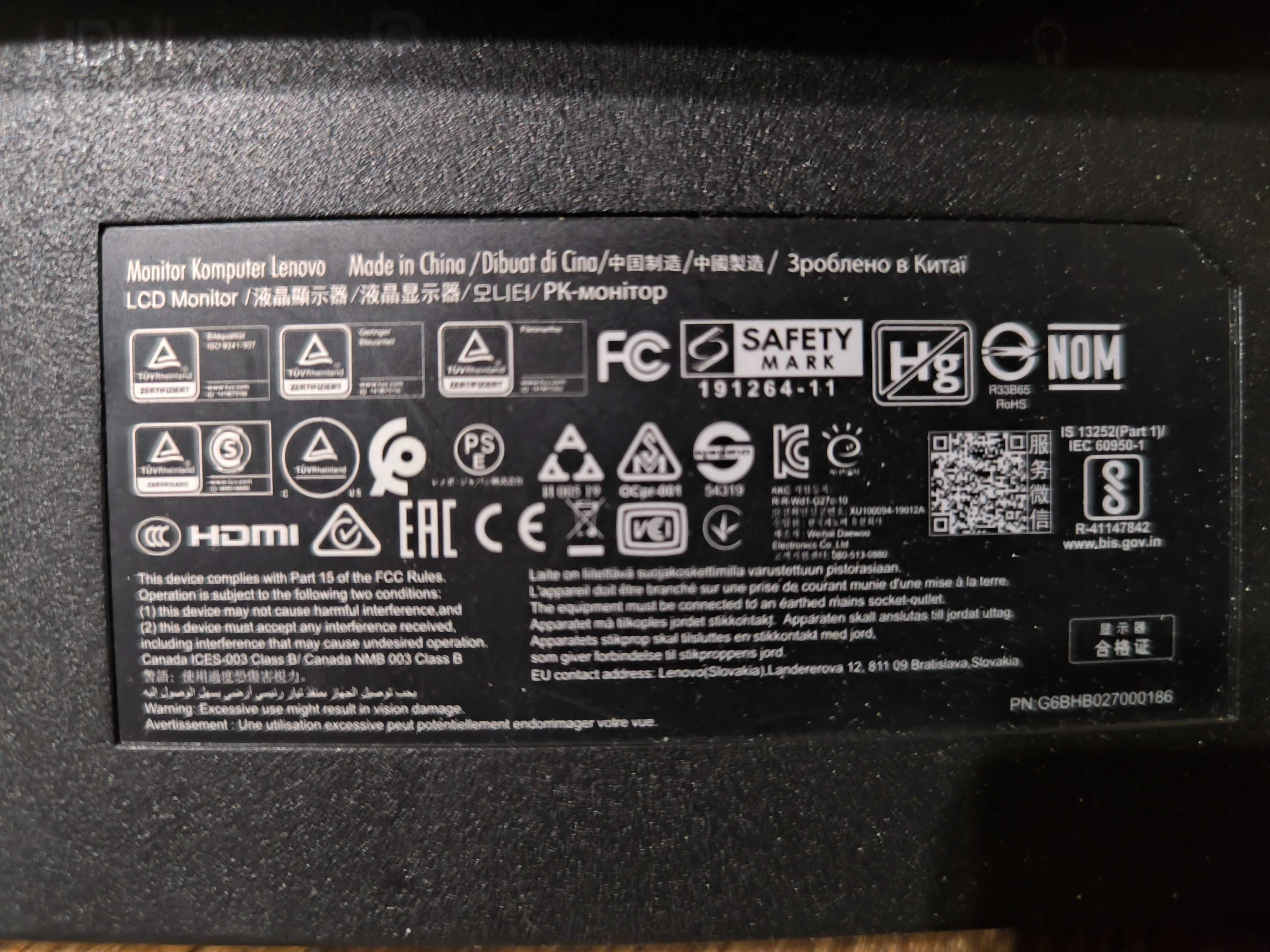 Монитор Lenovo G27C-10