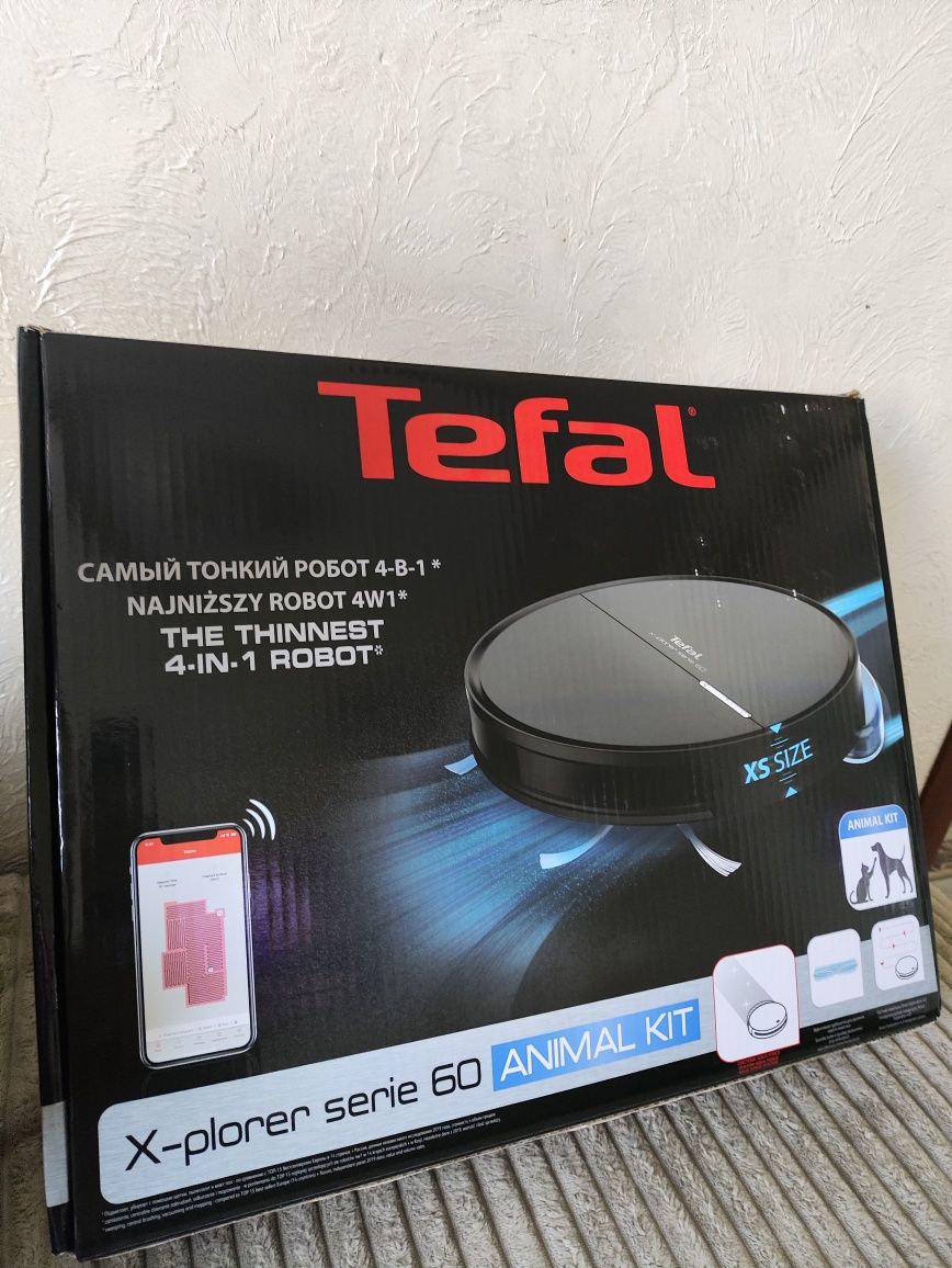 Продам новый робот пылесос tefal влажная + сухая уборка
