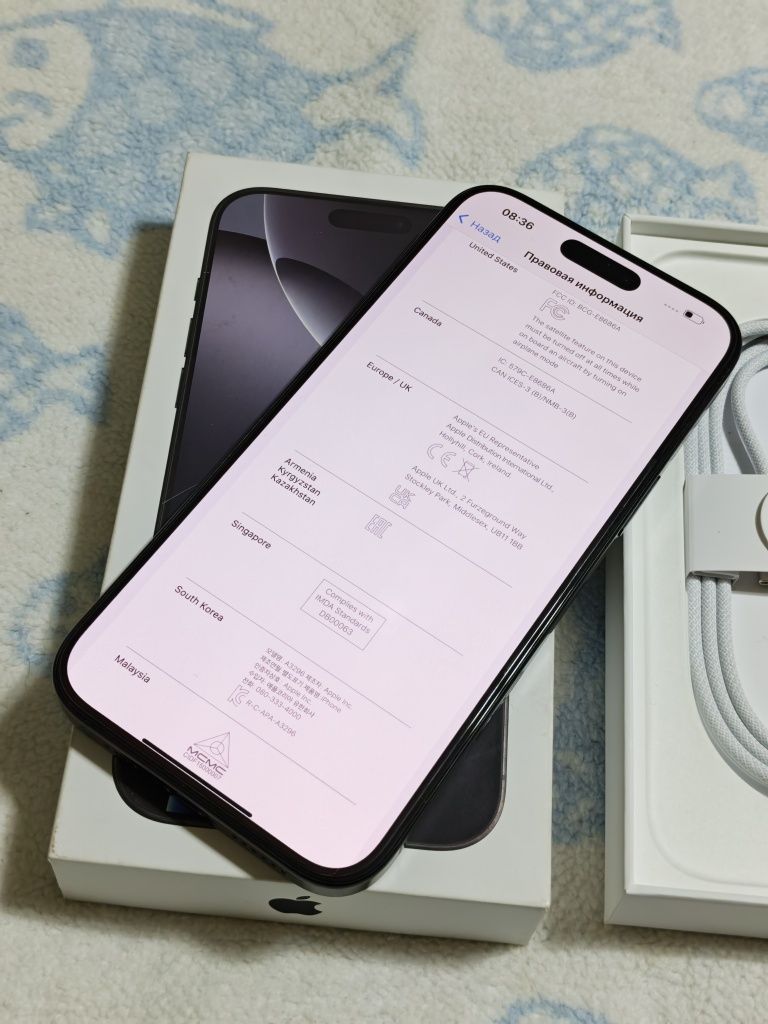 iPhone 16 Pro Max 256 gb akb 100 EAC