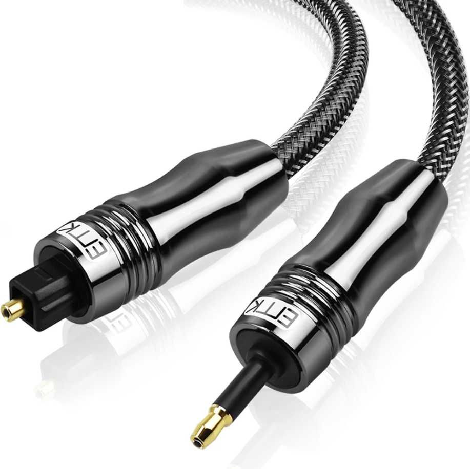 Цифровой Оптоволоконный кабель SPDIF, Toslink - Mini Toslink, 3,5 мм
