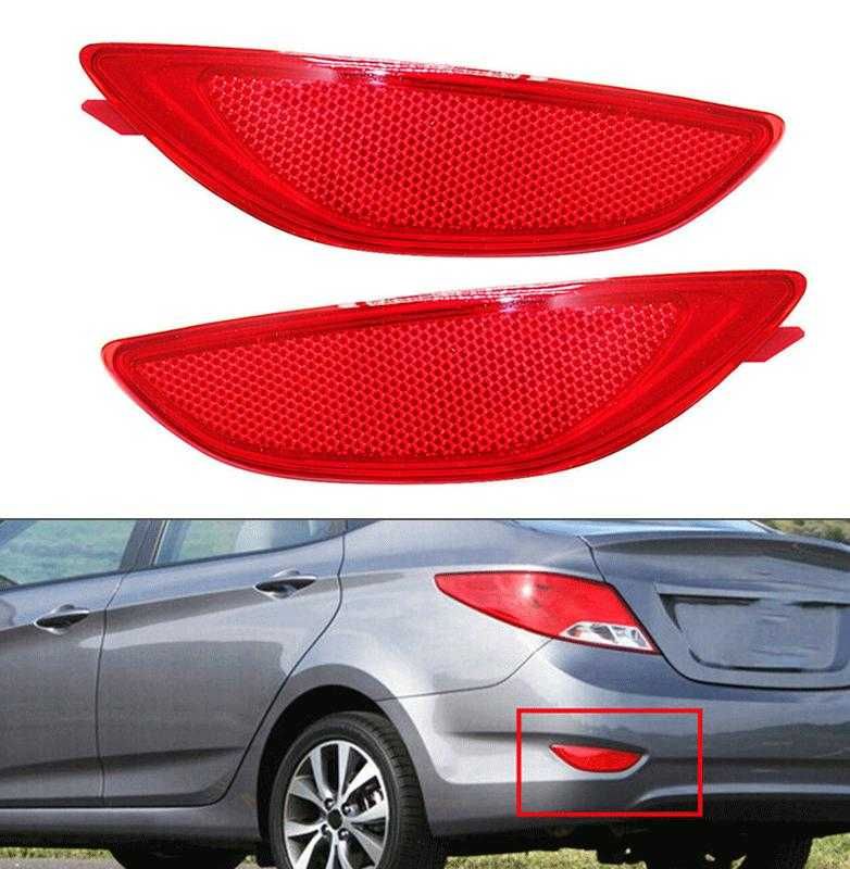 Катафот в задний бампер на Хэндай Акцент 11-/ Hyundai Accent 11-