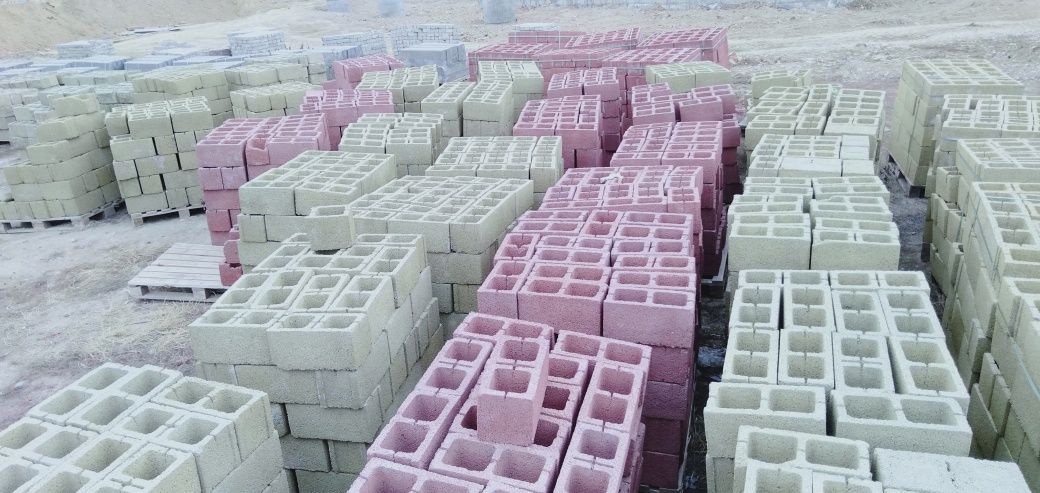 Шлакоблок Гладкий заборные прессование, универсальный, калона тумбы