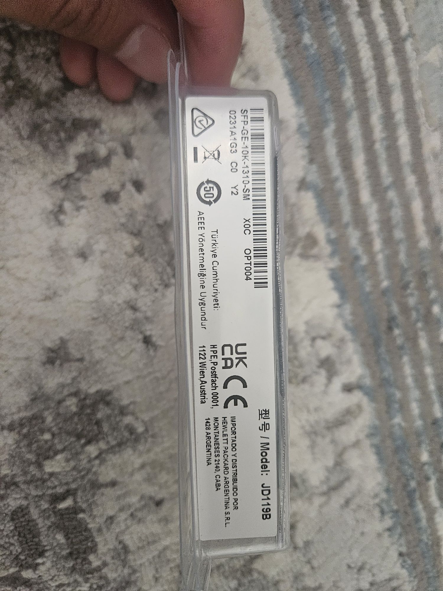 3 шт hpe x120 1g sfp lc lx transceiver