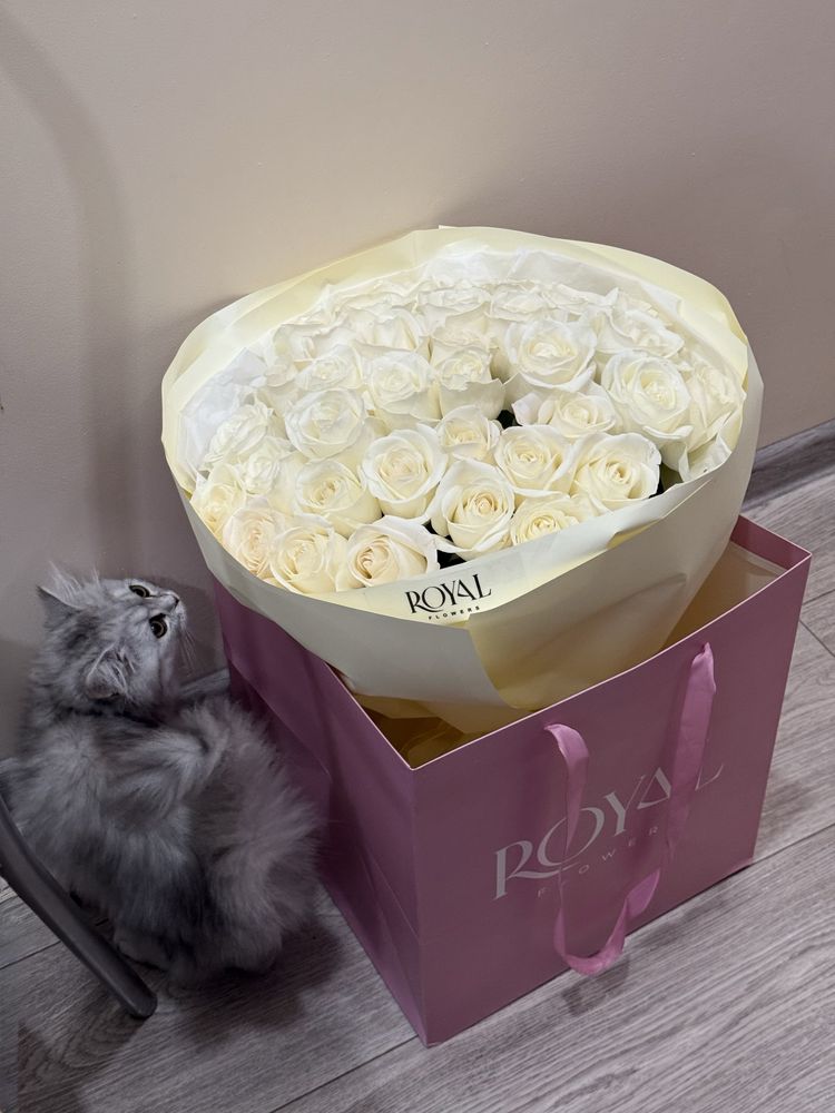 Букет белых роз