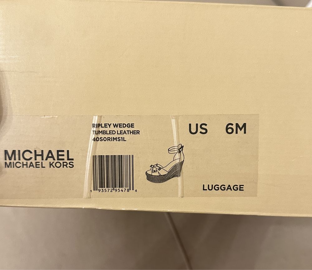 Michael Kors , оригинал 100% ripley wedge tumbled leather