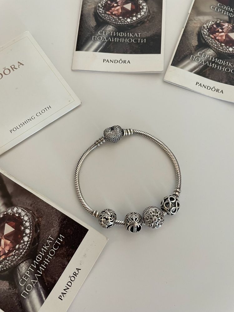 Pandora оригинал браслет и шармы S 925 серебро