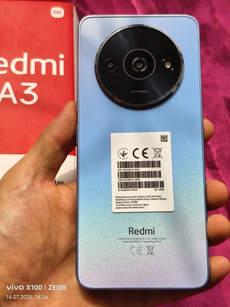 Redmi A3 128 gb 5500 mah Battery полный комплект