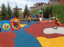 Резиновые покрытие, Тартан бесшовные укладка.