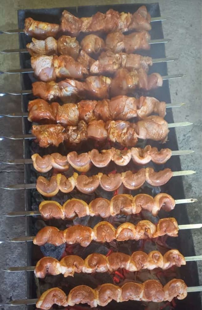 Шашлык из утки и окорочок