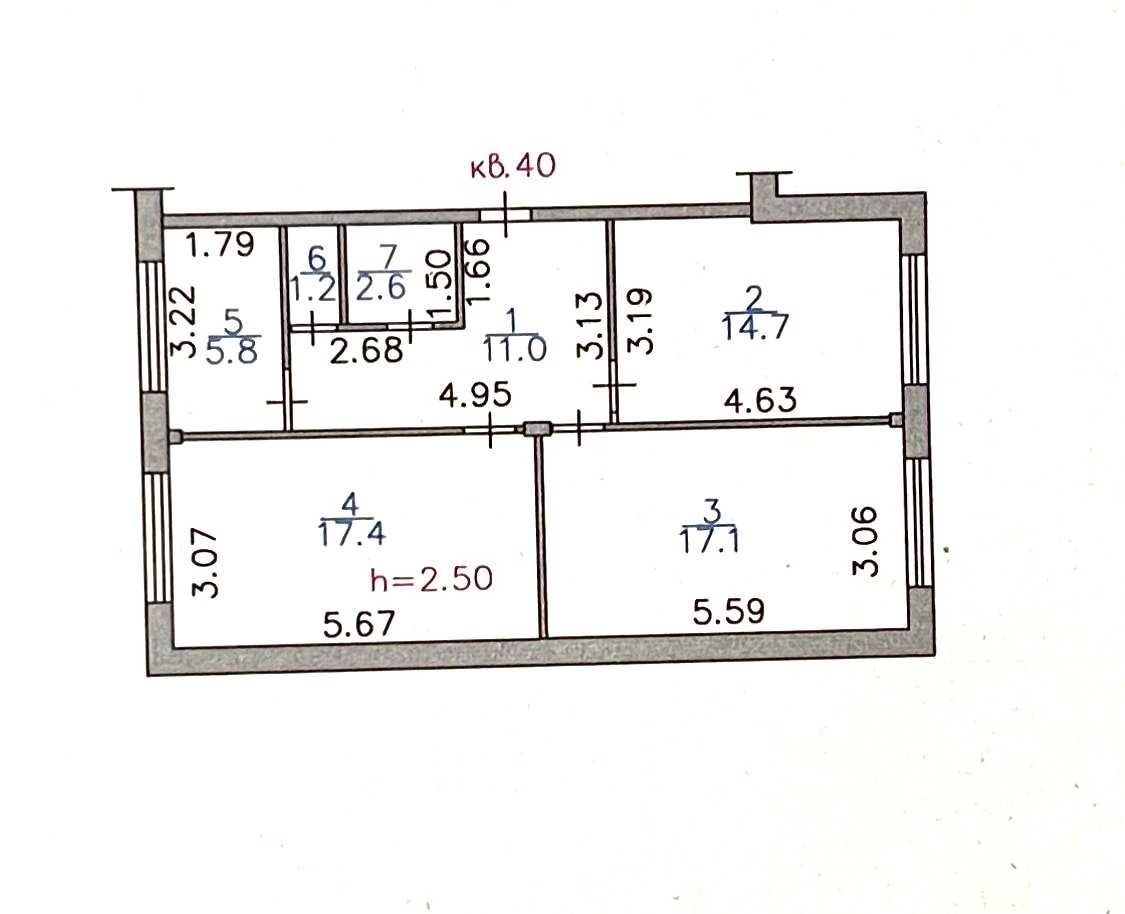 Продам 3х комн кв, Сатпаева 7, 1 этаж