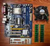 Процессор 4 ядра + Мат. плата + ОЗУ 4 Гб + Кулер Intel. Комплект.