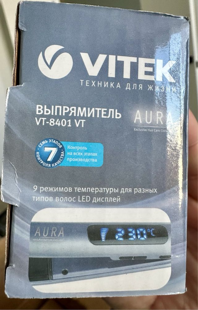 Vitek Выпрямитель  волос aura ceramic новый