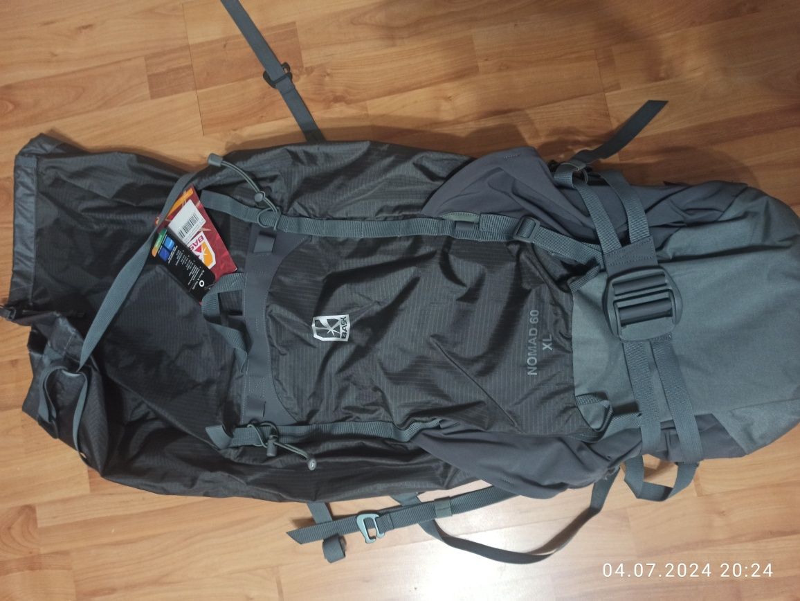 Новый походный рюкзак BASK NOMAD 60 XL оранжевый и серый