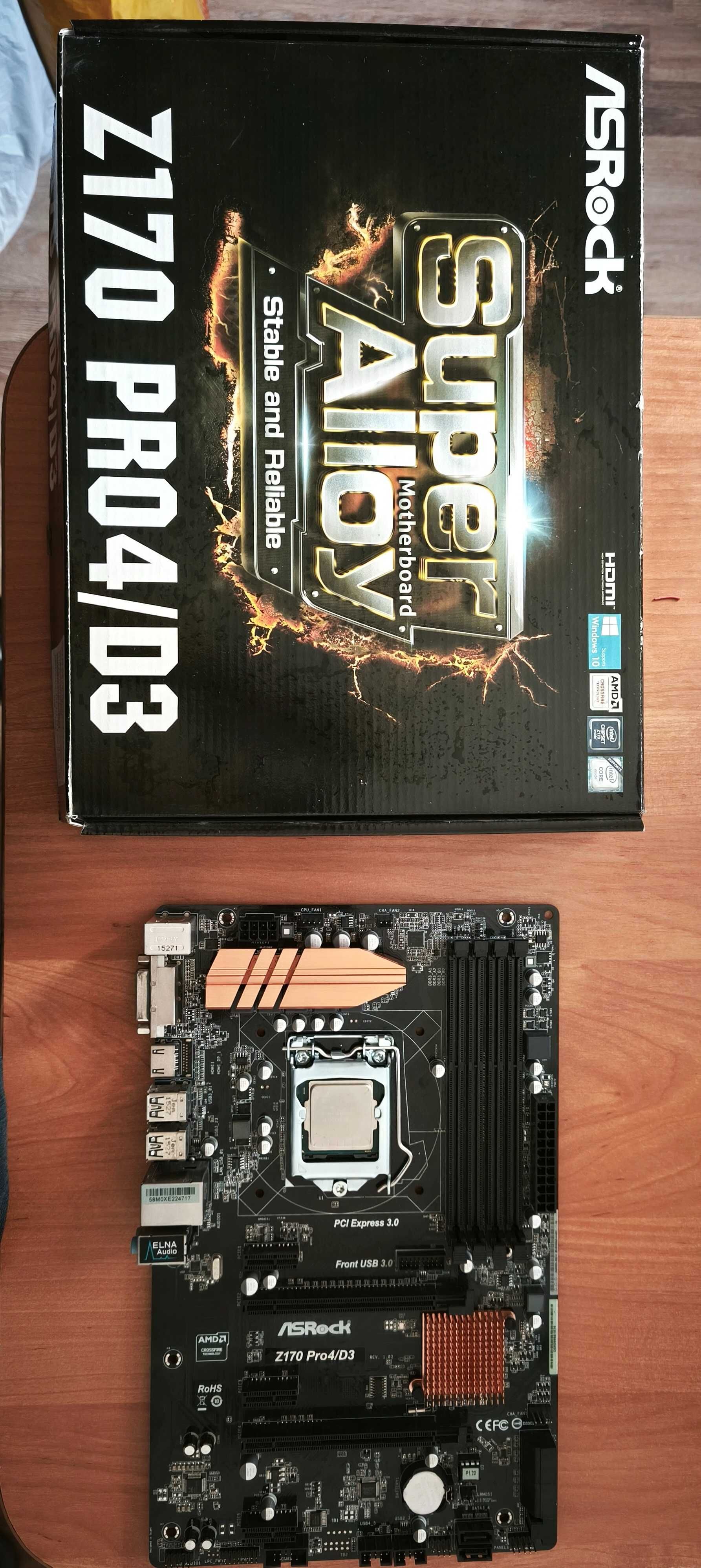 Материнскую плату AsRock z170 pro4 d3 LGA1151
