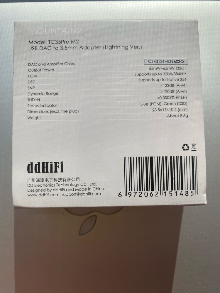 ЦАП DD HiFi TC35 Pro M2 Lightning 3.5 мм Hi-Fi DAC компактный