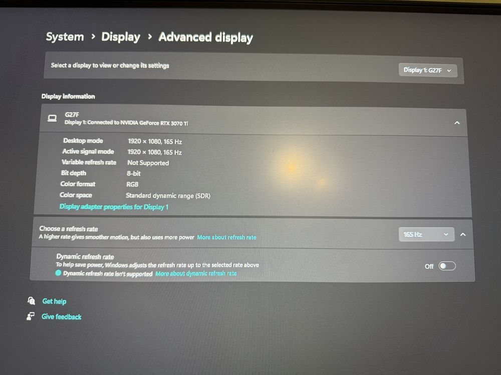 Монитор Gigabyte G27F 165HZ , 27 Дюймов