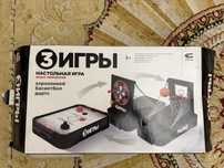 Игра натсольная 3 в 1. Аэрохоккей, баскетбол, дартс