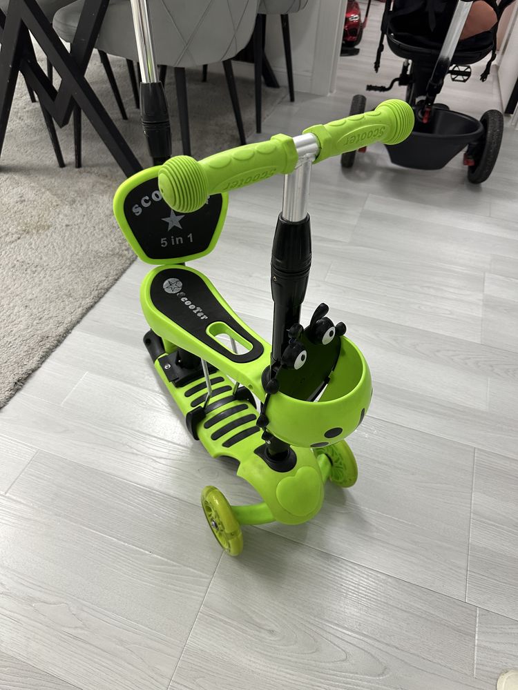 Самокат ScooTer 5 в 1 Божья коровка