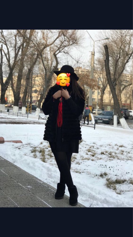 Норковая шуба из хвостиков