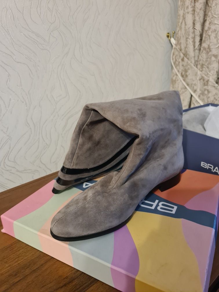 Новые сапоги демисезонные из натуральной замши Braska (оригинал, 40 р