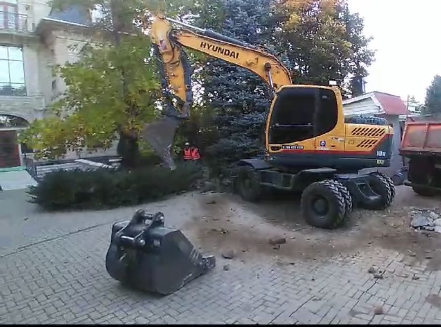 Услуги экскаватор Хундай 140 колесный
