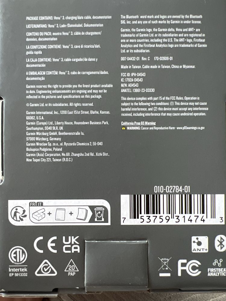 Часы GARMIN VENU 3 smart