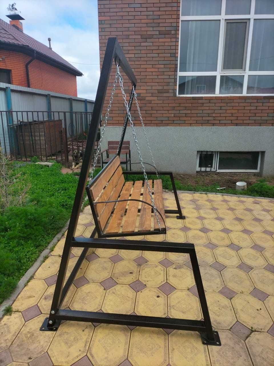 садовая качеля Беседка для сада мангал дровница лавка скамейка