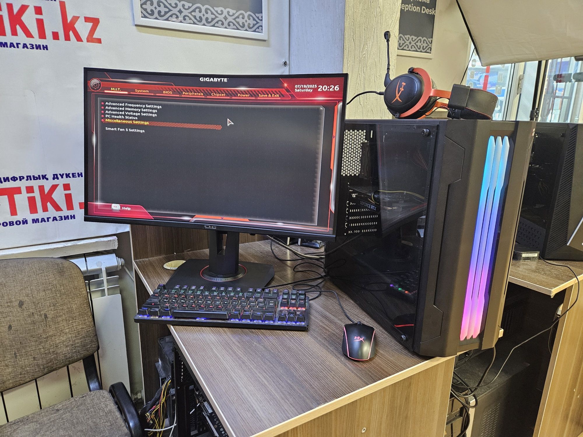 Ойын және жұмыс үшін қуатты компьютер + ASUS 27" 165гц монитор!