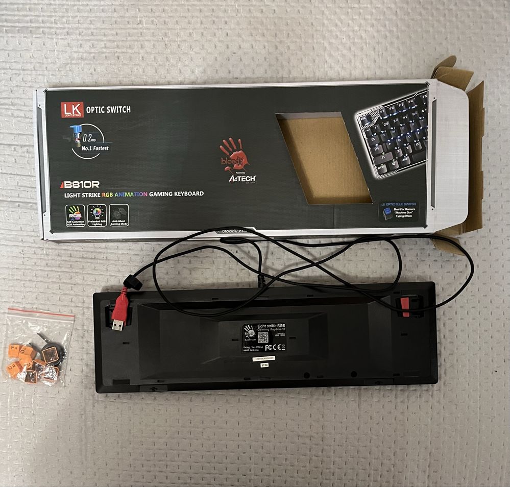 Игровая клавиатура BloodyB810R+мышка BloodyP30pro/оптика /кейкапы/торг