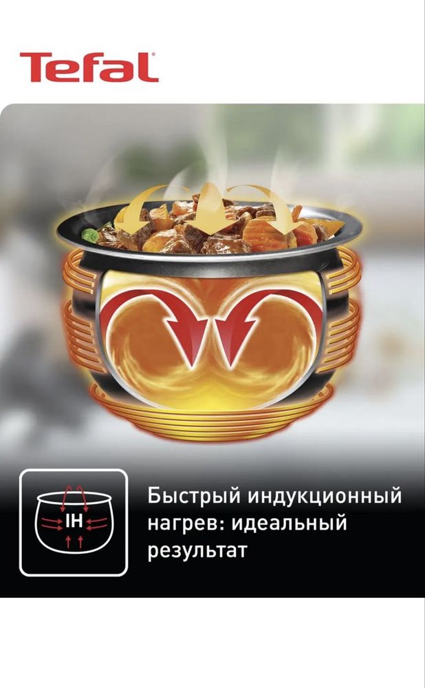 Индукционная мультиварка Tefal Effectual Pro Multicooker RK807D32