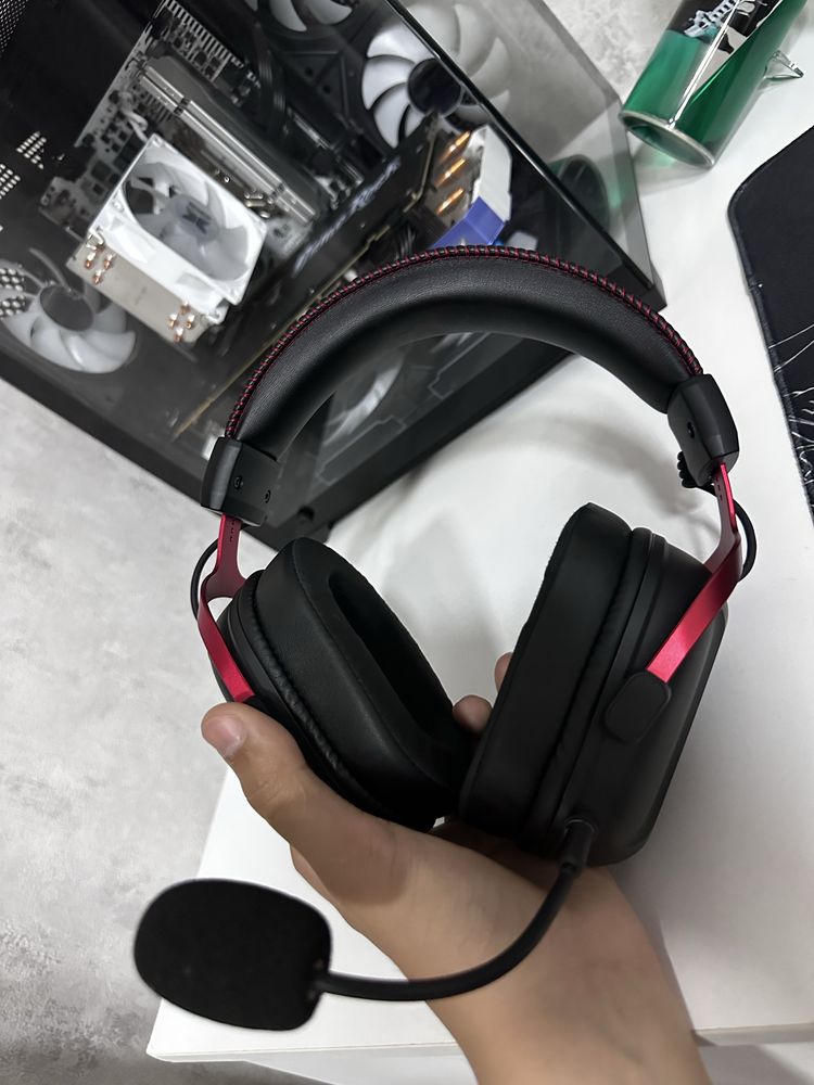 Наушники игровые MCHOSE S9 PRO черно-красный.
