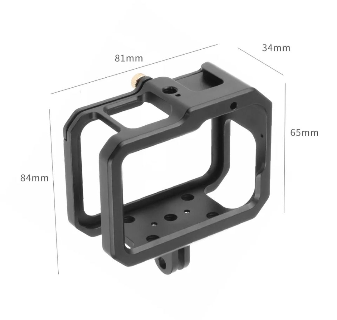 Алюминиевый защитный чехол-рамка для GoPro Hero 9 10 11 черный