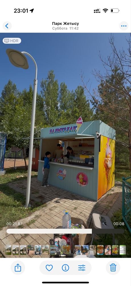 Продаётся готовый киоск в парке Жетысу. Дайын бизнес киоск сатылады