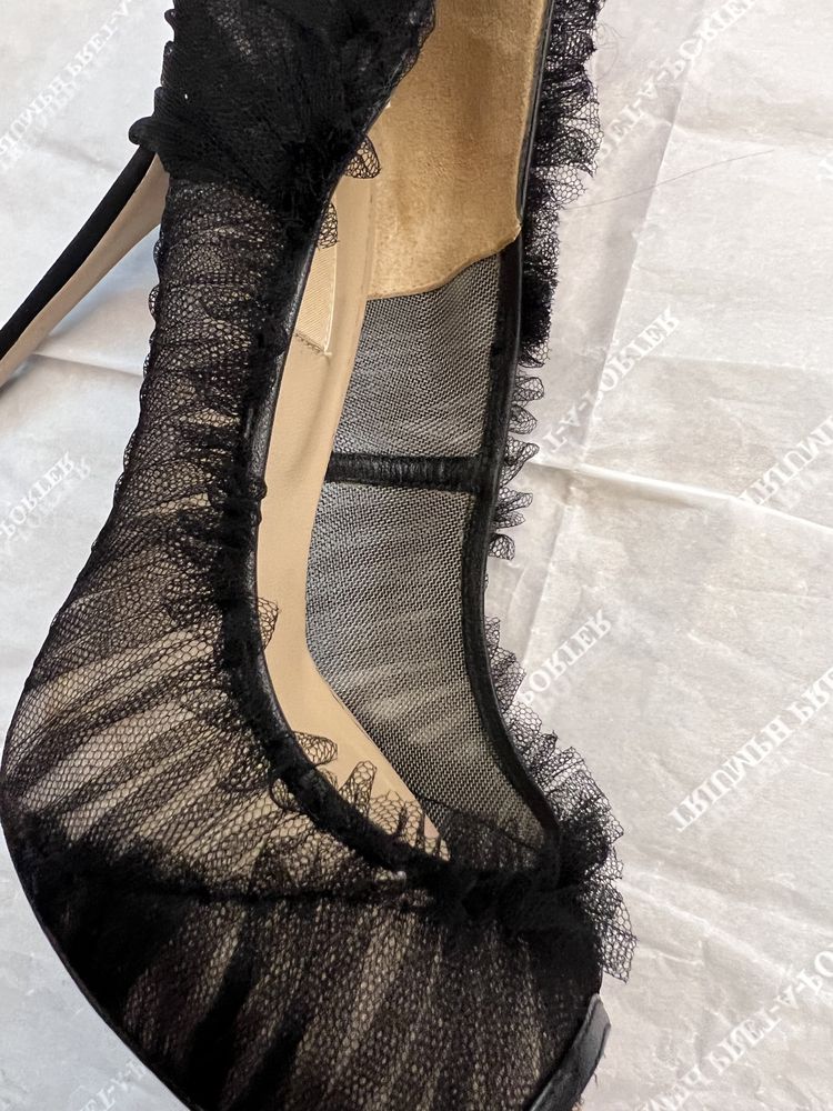 Черные итальянские туфли босоножки от VALENTINO, оригинал, Италия