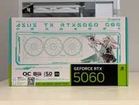 Новая видеокарта ASUS RTX 5060 белая лимитированная 3 кулера