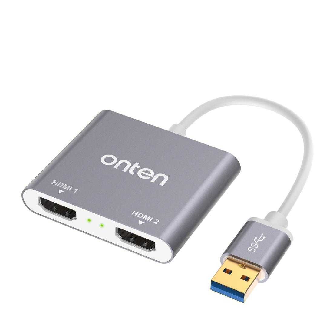Видеокарта внешняя USB 3.0 to Dual HDMI Onten OTN-59175