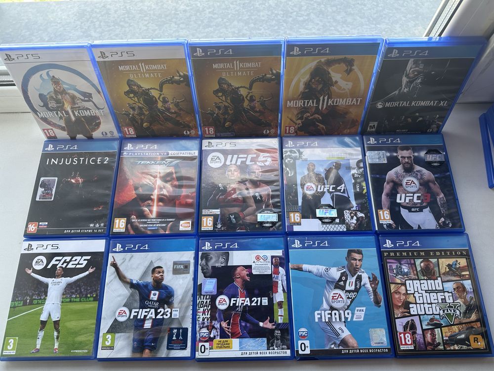 Sony playstation 4,5 fc 25 ufc 5 человек паук gta 5 god of war mafia 3