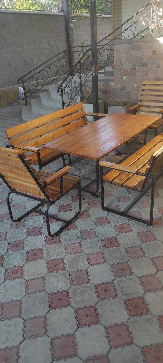 Скамейка , стол , кресла