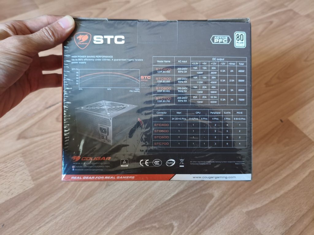 Блок питания 600ватт Cougar STC600 (в пленке)